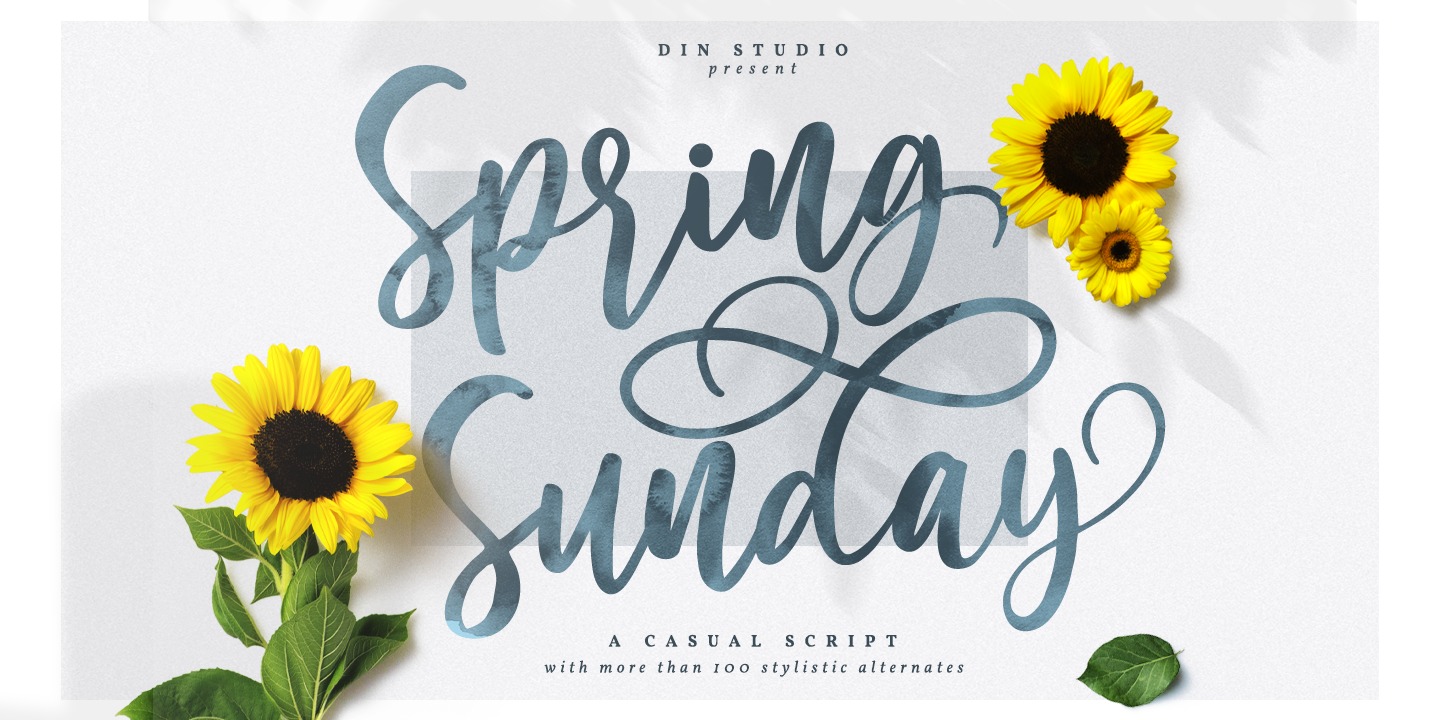 Пример шрифта Spring Sunday